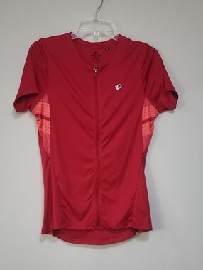 PEARL IZUMI Select Red Orange Short Sleeve Full Zip Jersey